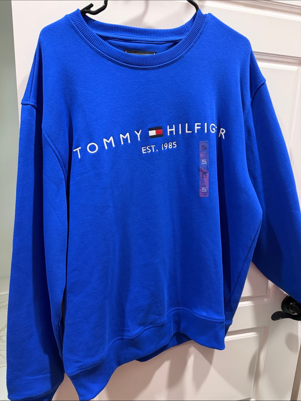 Tommy Hilfiger Royal Blue Logo Crewneck Sweatshirt